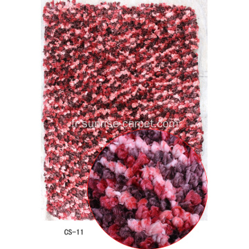 Tapis Shaggy en tissu teint en tissu